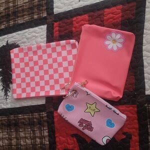 Pink Kids Accessory Pouch Set